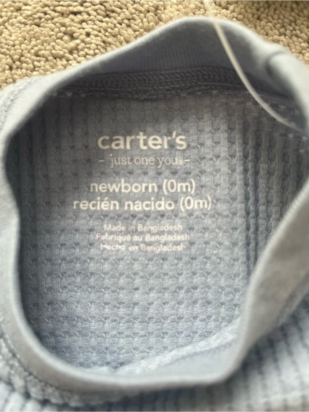 Carter's Blue Knit Pullover & Brown Striped Crewneck Set